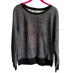 VICTORIA'S SECRET PINK University of Michigan Ladies Black Sweatshirt, M